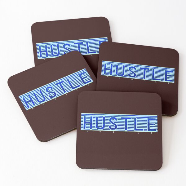 Item preview, Hustle 02 (Blue color version) design by Code03. Fye and cool t shirt designs  designed and sold by Code03.