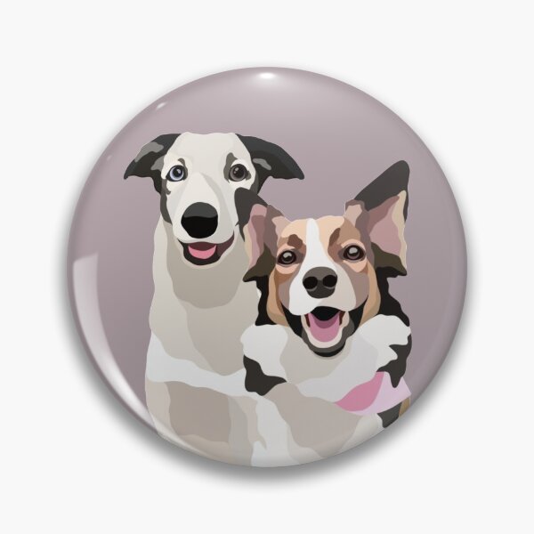 Item preview, Two Collies Dog Portrait Digital Illustration designed and sold by sherylwylie.