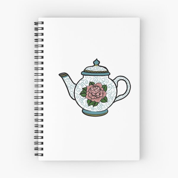 Item preview, Rose teapot - traditional  tattoo designed and sold by morganbethdraws.