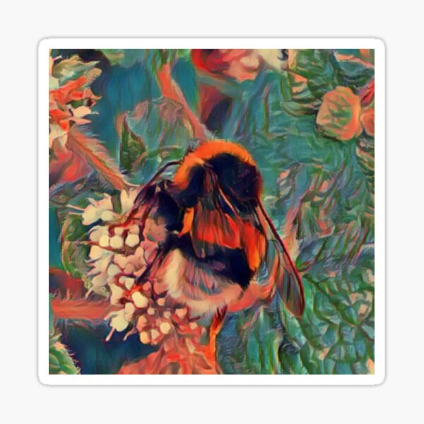 Christmas Floral Bubblebee Sticker