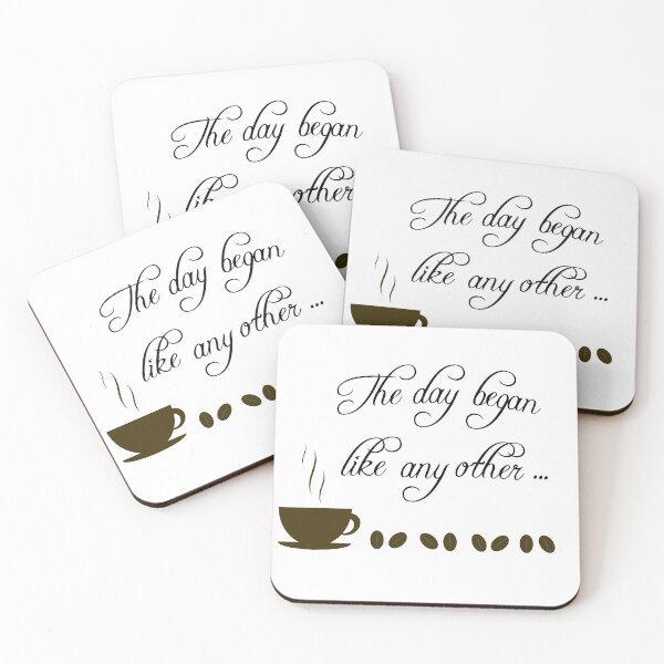 Item preview,  Day Begins with Coffee designed and sold by Holisticfox.