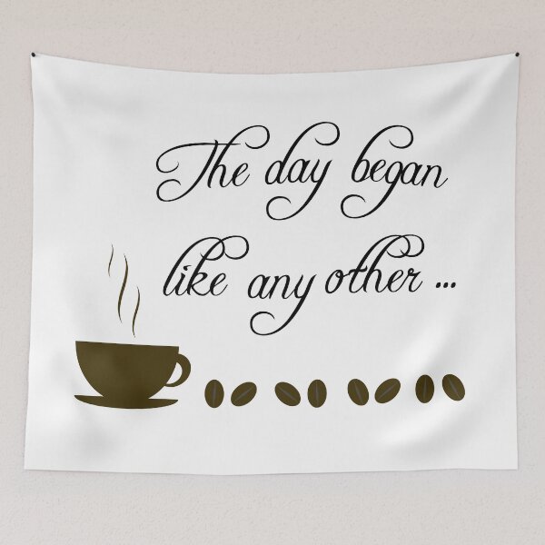 Item preview,  Day Begins with Coffee designed and sold by Holisticfox.