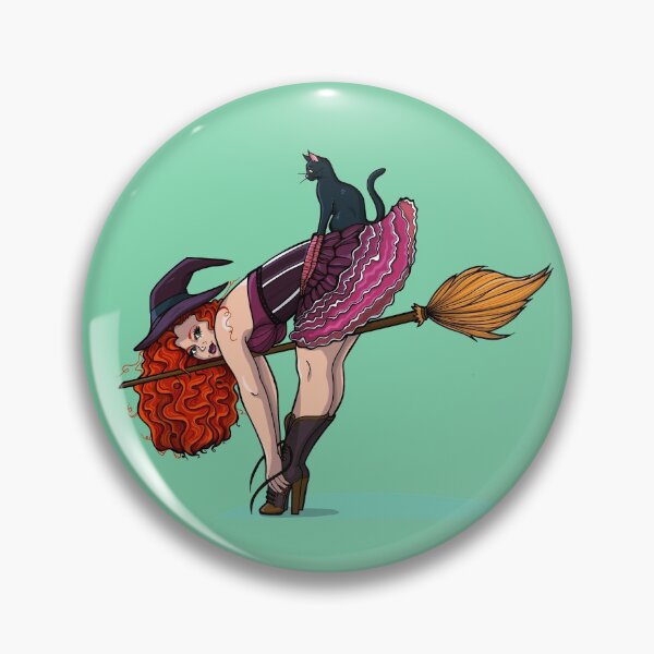 Item preview, Cute Witch Pin-Up designed and sold by InkedMongoose.