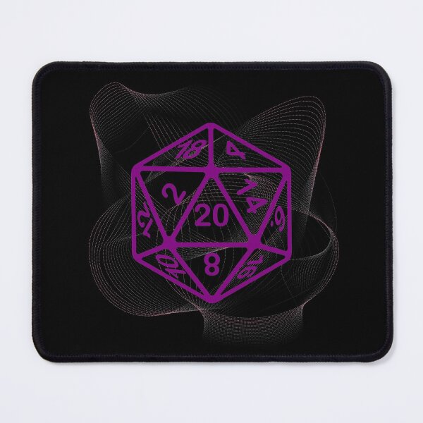 Fine Art Critical Hit d20 Polyhedral Dice Design Mouse Pad
