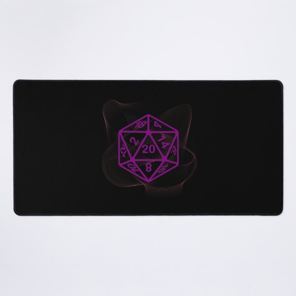 Fine Art Critical Hit d20 Polyhedral Dice Design Desk Mat