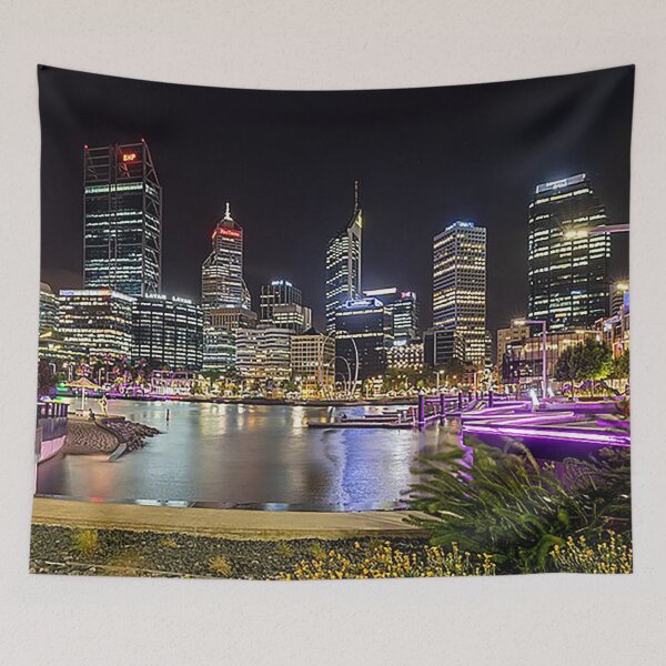 Item preview, Perth Australia Nightscape, Perth Australia cityscape, skyscarpers, designed and sold by Nostrathomas66.
