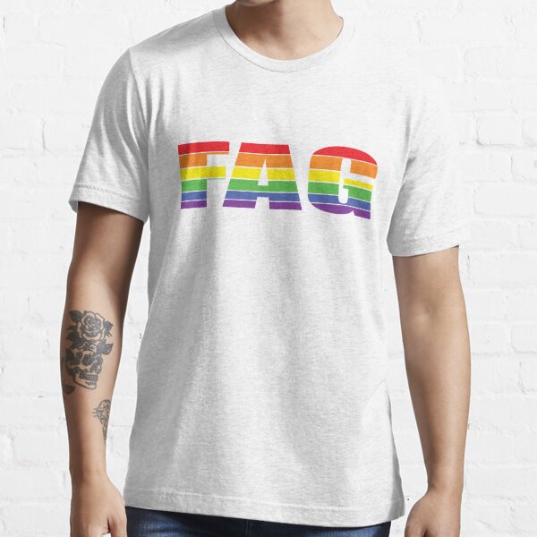 Fag Gay Pride Lgbt Rainbow T Shirt For Sale By Skullandflowers Redbubble Fag T Shirts 4230