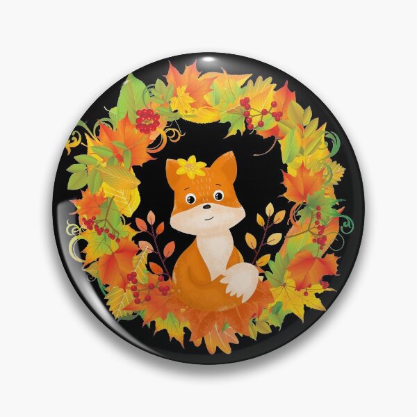 Item preview, Cute Autumn Fox With Leaves and Berries designed and sold by thecooltable.