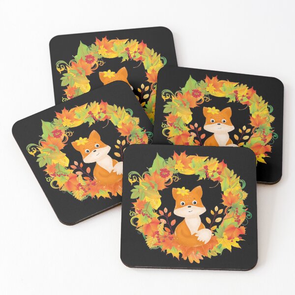 Item preview, Cute Autumn Fox With Leaves and Berries designed and sold by thecooltable.