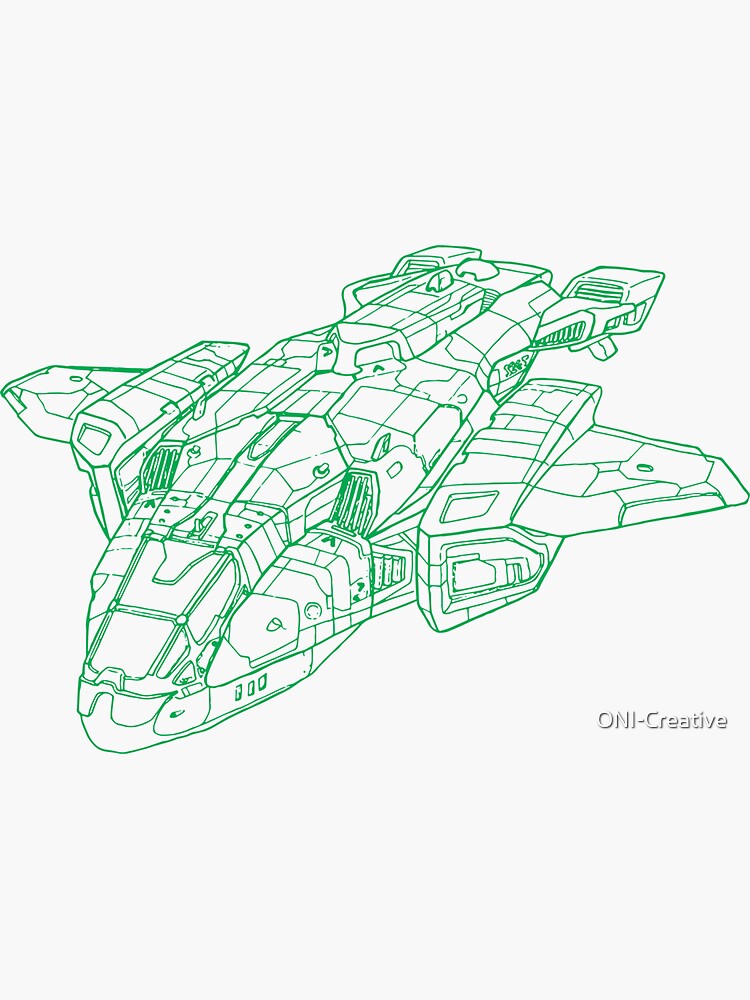 UNSC Pelican Green Outline