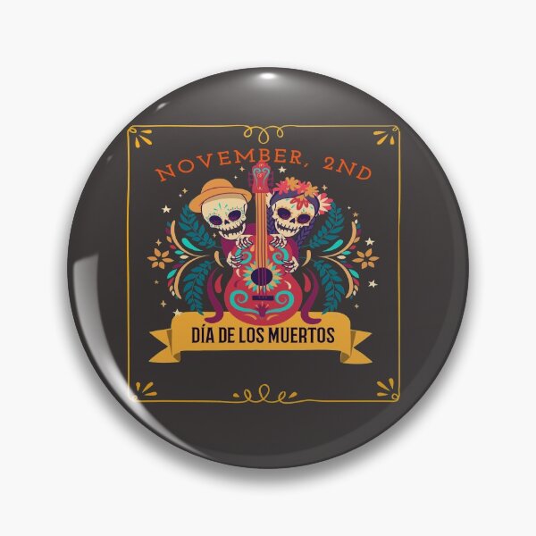 Item preview, Dia De Los Muertos Cempasuchil Flowers Day of The Dead Skeleton Girl & Boy Guitar  designed and sold by LMcDs.
