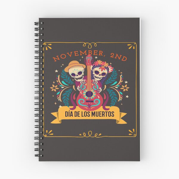 Item preview, Dia De Los Muertos Cempasuchil Flowers Day of The Dead Skeleton Girl & Boy Guitar  designed and sold by LMcDs.