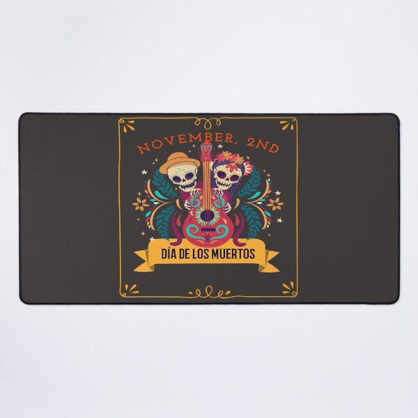 Item preview, Dia De Los Muertos Cempasuchil Flowers Day of The Dead Skeleton Girl & Boy Guitar  designed and sold by LMcDs.