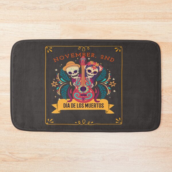 Item preview, Dia De Los Muertos Cempasuchil Flowers Day of The Dead Skeleton Girl & Boy Guitar  designed and sold by LMcDs.