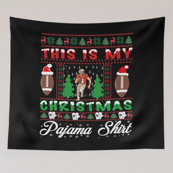 Item preview, Christmas Football Ball Santa Hat Funny Sport Xmas christmas american football designed and sold by ilias13.