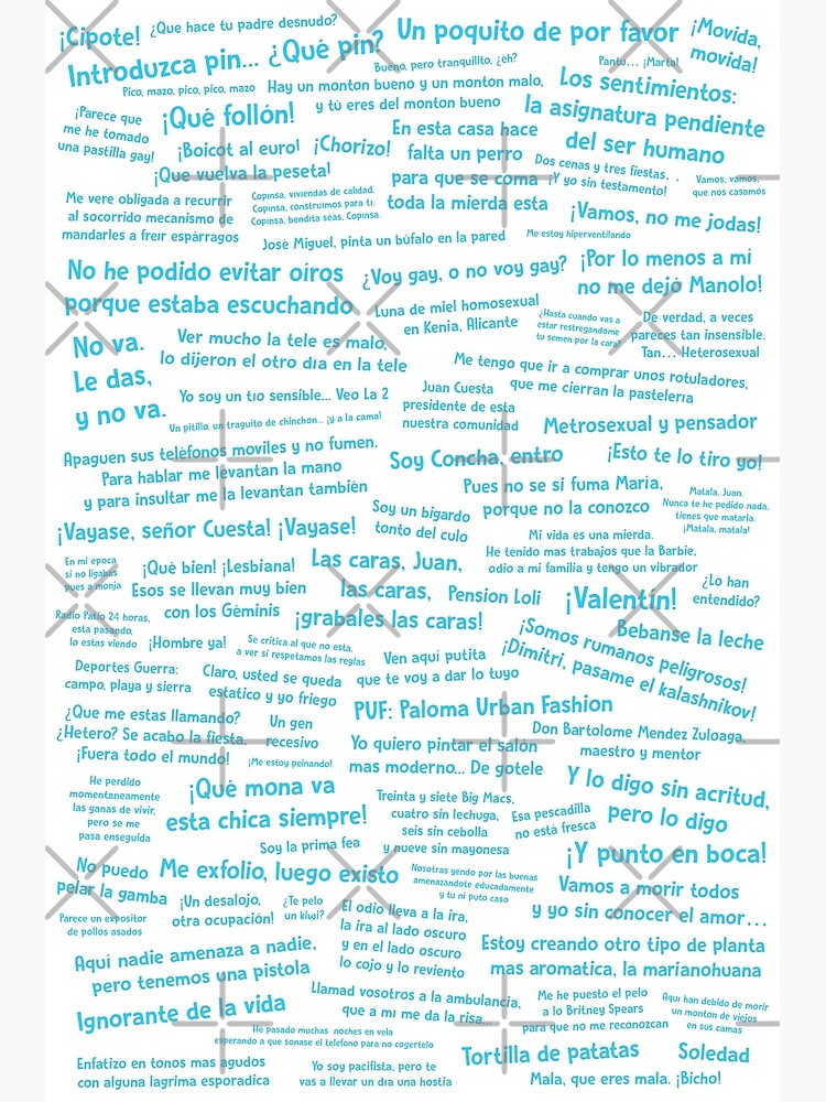 Disover Phrases Here There Is No Who Alive (light blue letters) Premium Matte Vertical Poster