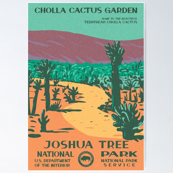 Item preview, Joshua Tree National Park Cholla Cactus Garden Vintage WPA Poster designed and sold by JordanHolmes.