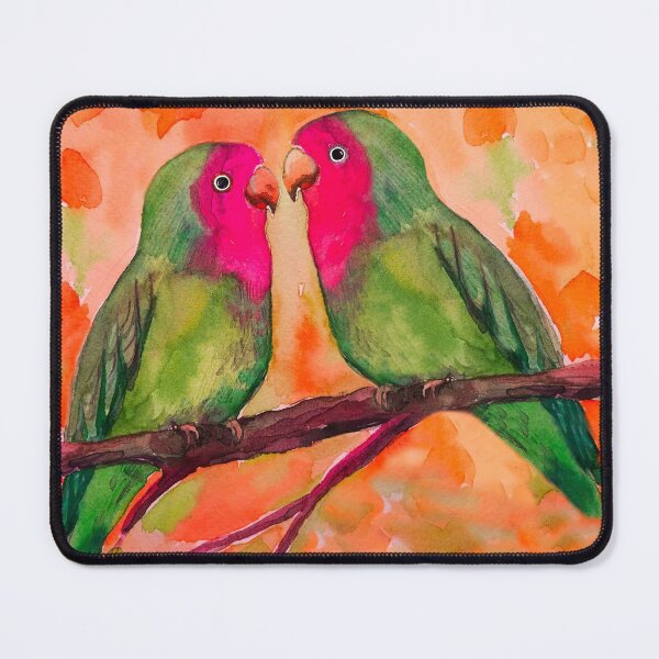 Item preview, Peach faced lovebirds designed and sold by Lemontreeart63.