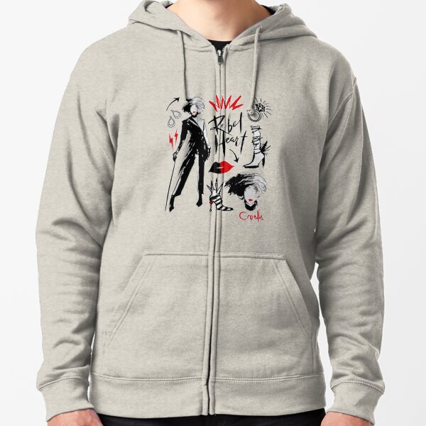 Cruella Rebel Heart Zipped Hoodie
