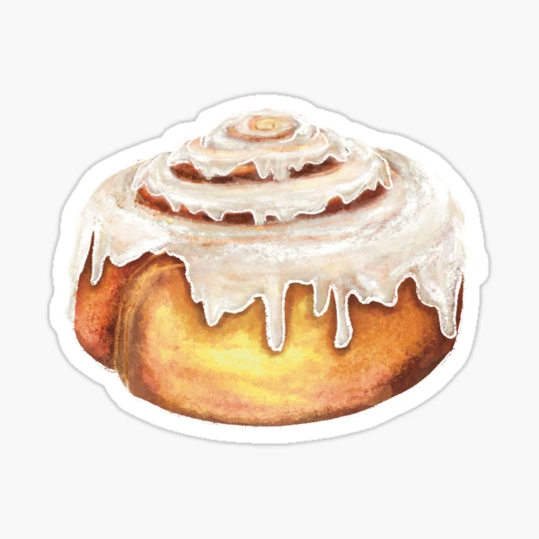 Cinnamon Roll Sticker for Sale by hgiraldi