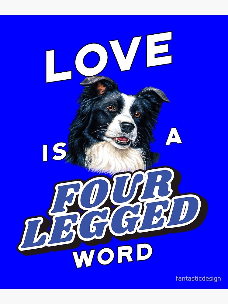 Love Is A Four Legged Word Border Collie Dog T Shirt Love Is A Four Legged Word Border Collie Dog T Shirt