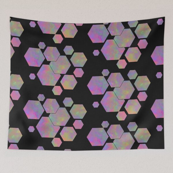 Item preview, Colorful Vibrant Marble-Like Hexagonal Modern designed and sold by Shapes-Mania.