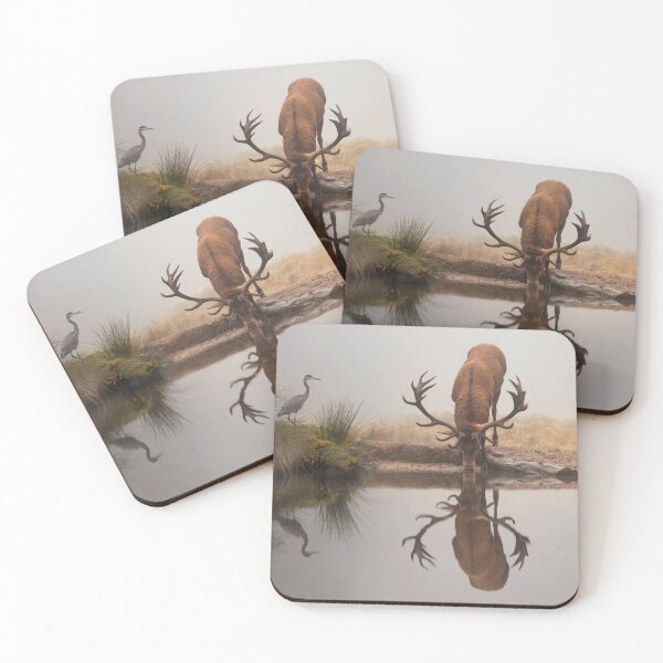 Item preview, Heron and stag at the watering hole designed and sold by Junkyardmax.