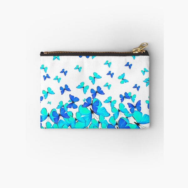Item preview, ASSORTED  BLUE BUTTERFLIES GATHERING WHITE ART designed and sold by sharlesart.