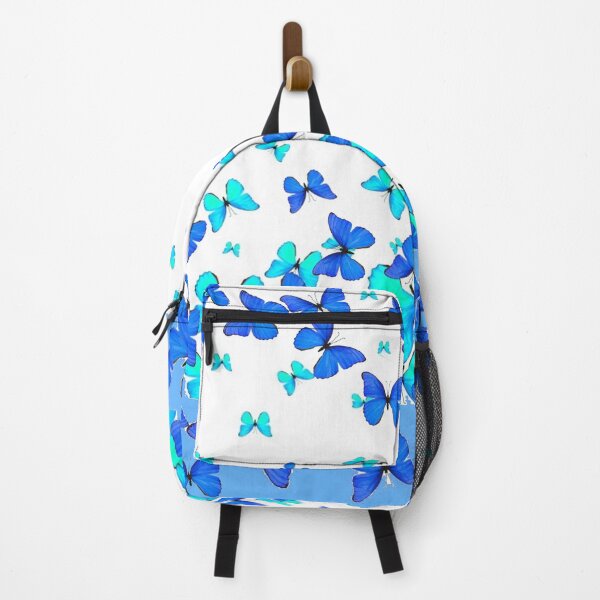 Item preview, ASSORTED  BLUE BUTTERFLIES GATHERING WHITE ART designed and sold by sharlesart.