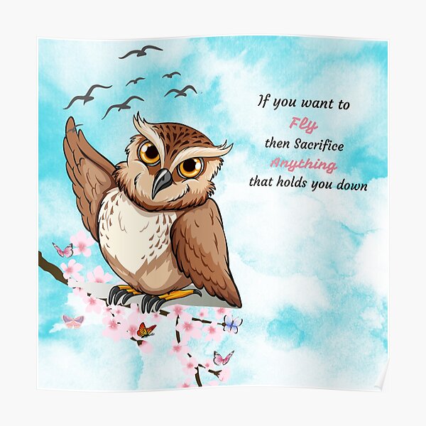 Wise Old Owl Sayings Wise Old Owl Posters | Redbubble