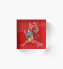 Incineroar With Fire kanji Acrylic Block