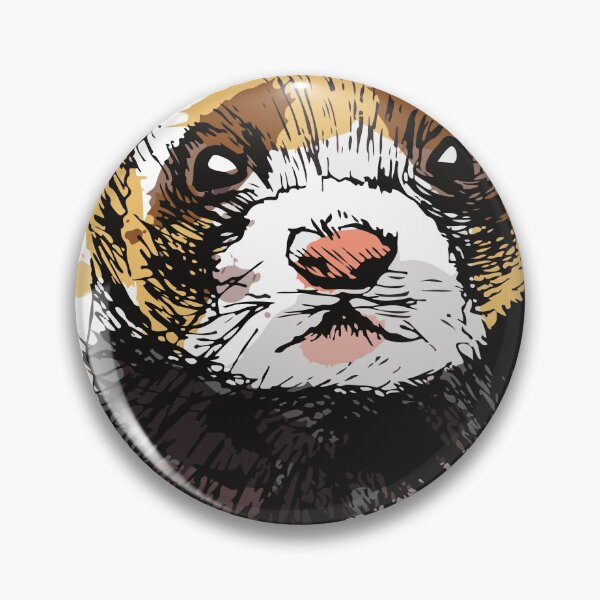 Item preview, Colored hand sketch head ferret designed and sold by HichamMissiame.