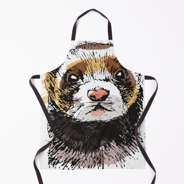 Item preview, Colored hand sketch head ferret designed and sold by HichamMissiame.