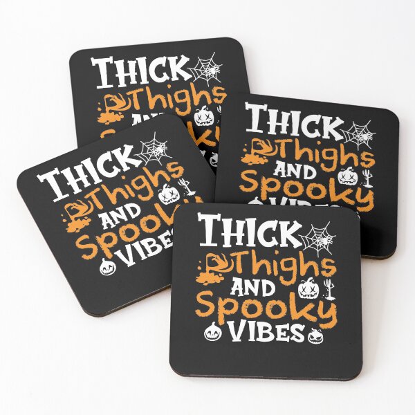 Item preview, Thick Thighs And Spooky Vibes Funny Halloween designed and sold by SharpThreadZ.