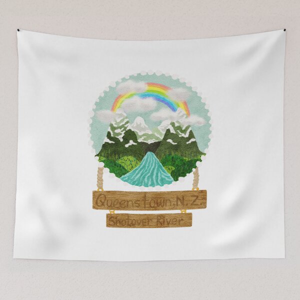 Item preview, New Zealand - Queenstown Shotover River landscape  designed and sold by JaniceLalonde.