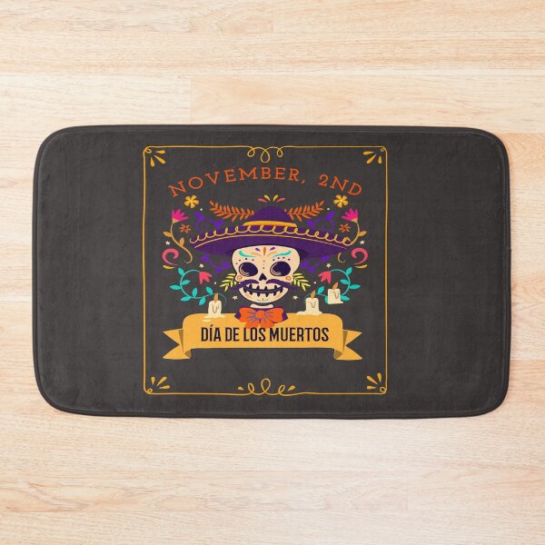 Item preview, Dia De Los Muertos Cempasuchil Flowers Day of The Dead Skull with Hat  designed and sold by LMcDs.