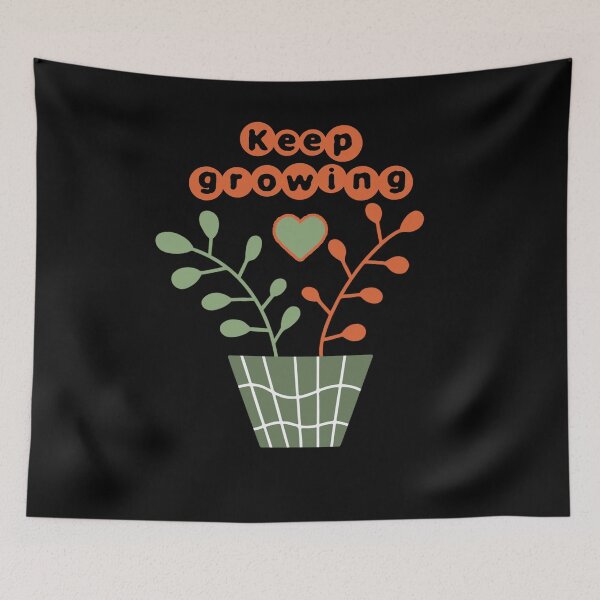 Item preview, Keep Growing encouraging mental health self-esteem self-development designed and sold by incurablehippie.