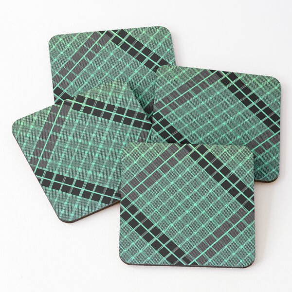 Item preview, Criss Cross Wide Line Pattern Angled in Light Green with Gradated Shades of Black designed and sold by Neil Feigeles.
