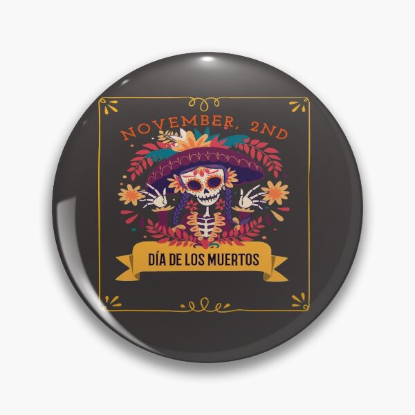 Item preview, Dia De Los Muertos Cempasuchil Flowers Day of The Dead Skeleton Girl With Hat designed and sold by LMcDs.