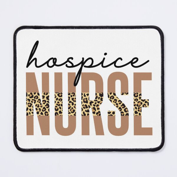 Item preview, Hospice Nurse Cheetah print typography | Hospice Nursing | Registered nurse designed and sold by Violet Treasures.