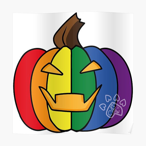 Pride Pumpkin Lgbt Poster By Kasoclaw Redbubble 9894