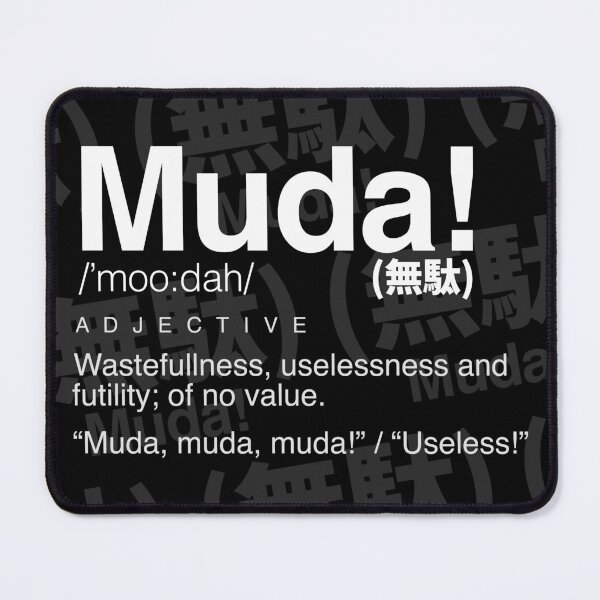 Item preview, MUDA! 無駄 - Japanese Slang Words, Learn Japanese Language, Japan Definition designed and sold by nihontees.