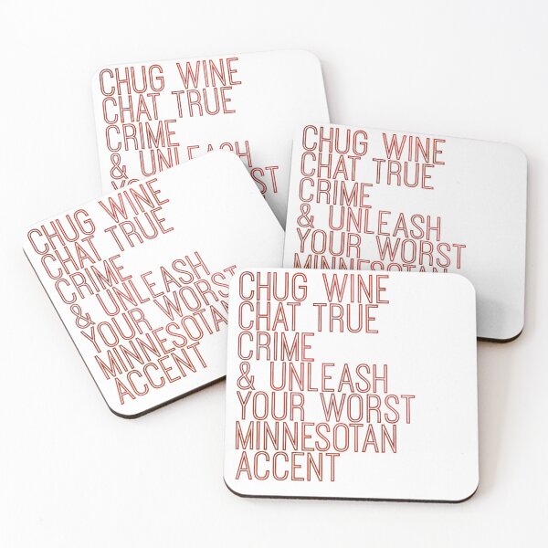 Item preview, Chug Wine and Chat True Crime and Unleash designed and sold by Del Torro Alternatives .