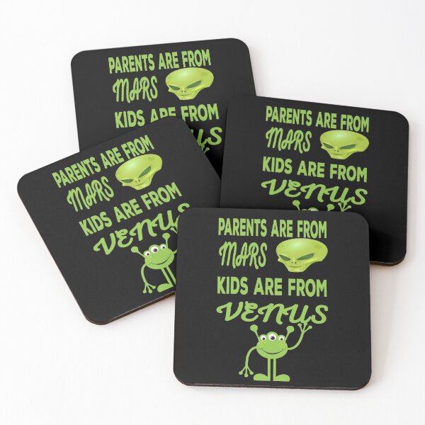 Item preview, Parents Are From Mars Kids Are From Venus Cute Funny Aliens designed and sold by KeysTreasures.
