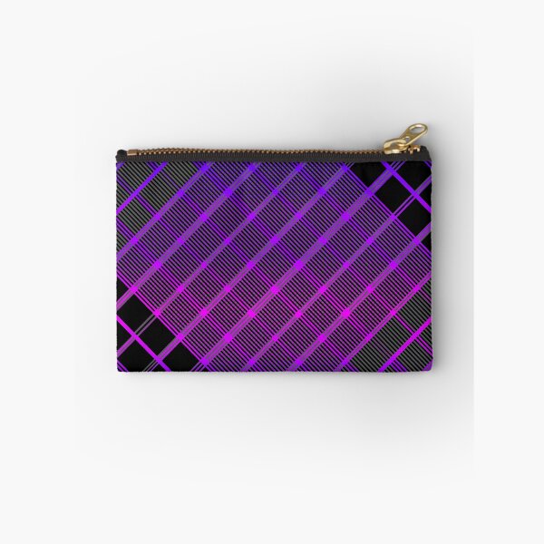 Item preview, Criss Cross Wide Line Pattern Angled in Alternating Gradated Shades of Black and Purple designed and sold by Neil Feigeles.