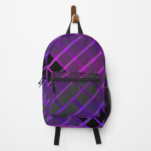 Item preview, Criss Cross Wide Line Pattern Angled in Alternating Gradated Shades of Black and Purple designed and sold by Neil Feigeles.