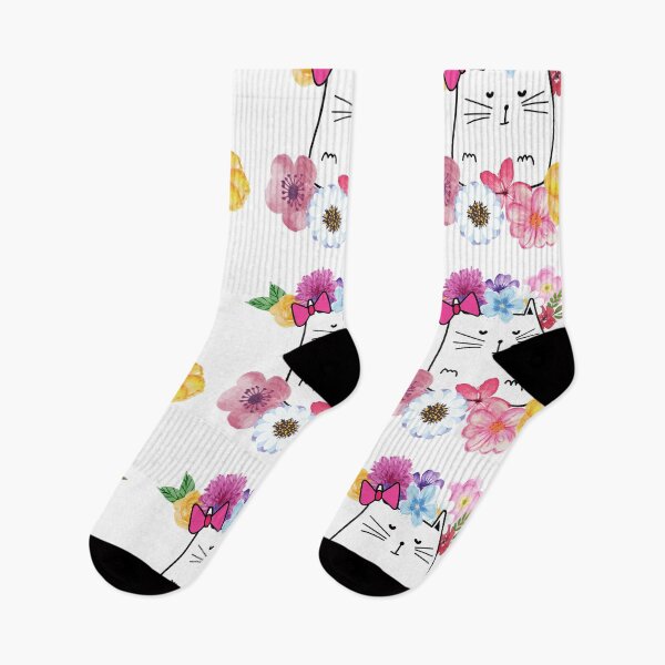 Item preview, kitten with flowers designed and sold by bohemedesign.