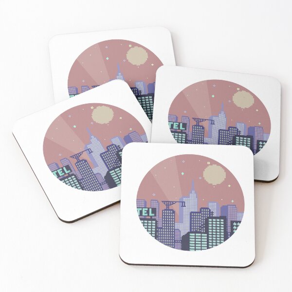 Item preview, Pixel City Pink and Blue designed and sold by SoulButler.