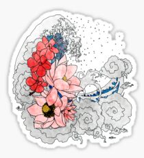 flowers in the mist Sticker