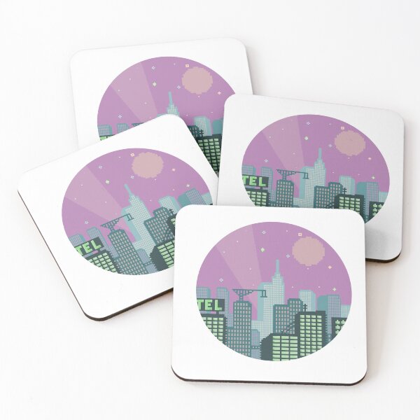Item preview, Pixel City Blue and Green  designed and sold by SoulButler.